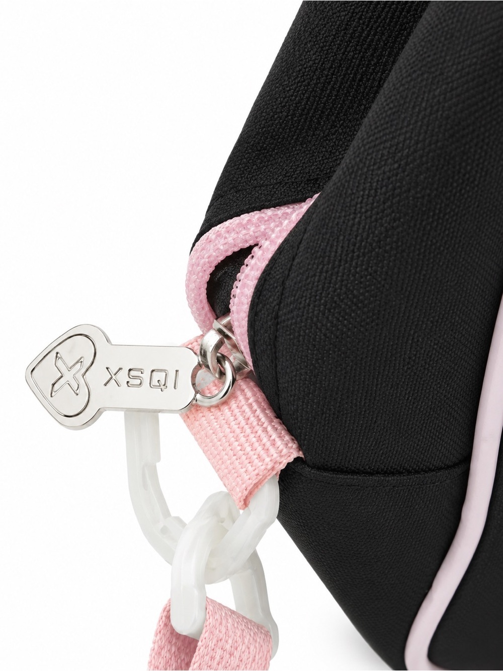 ☀️XSQI Girls Backpack/Lunch Bag-Black Pink Polka Dot Bow - Picture 4 of 4